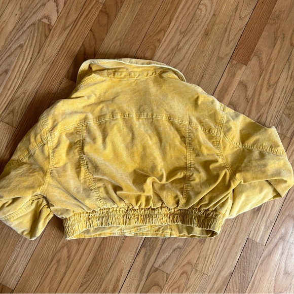 NWT We The Free Sure Thing Bomber Jacket In Yellow - Picture 4 of 7